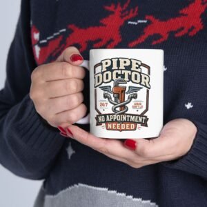 Plumber Mug — "Pipe Doctor. No Appointment Needed" Ceramic Coffee Cup (11oz and 15oz) - Image 3