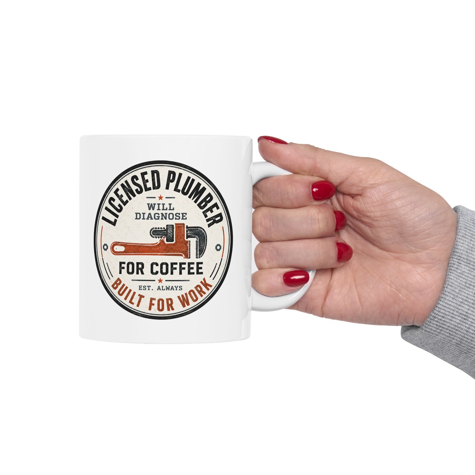 Licensed Plumber Coffee Mug – "Will Diagnose for Coffee" 11oz or 15oz - Image 6