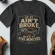 T-Shirt — "If It Ain't Broke, Give It Five Minutes" Vintage Mechanic Tee — dark-grey-heather t-shirt, flat-lay product photo | Pressure Tested Co